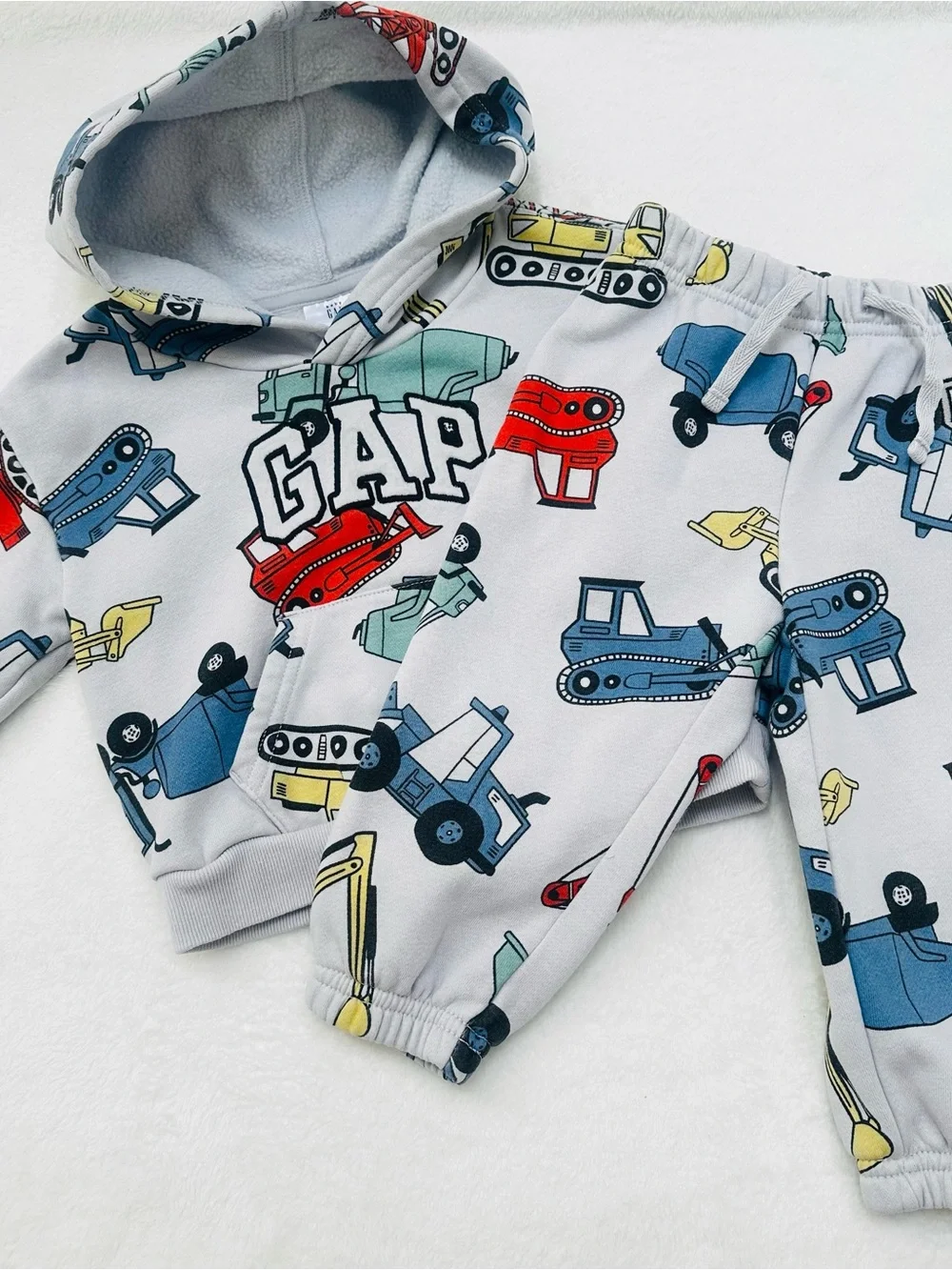 GAP Toddler Hoodie & Sweatpants Set - Construction Trucks